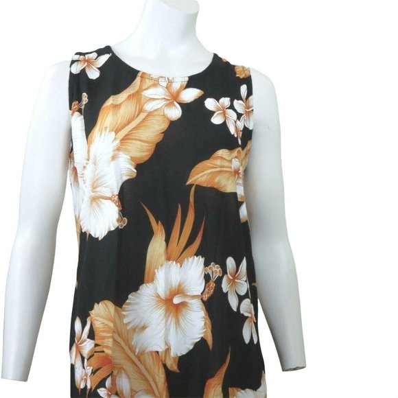Vintage Unity Trading Hawaii Tank Dress Floral Plumeria Sleeveless New Old Stock - Picture 3 of 10